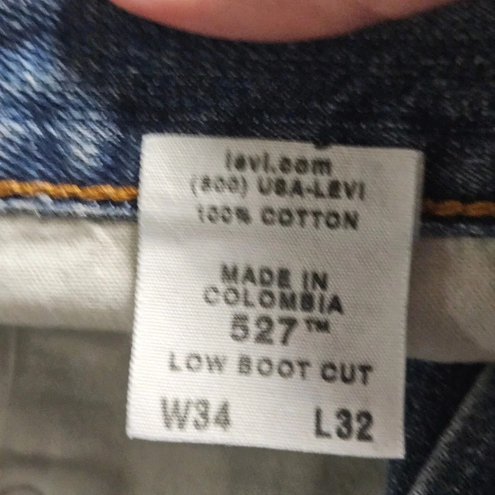 Levi's 527 Low Boot Cut Jeans Mens 34x32 Medium Wash Blue  Denim Cotton Western